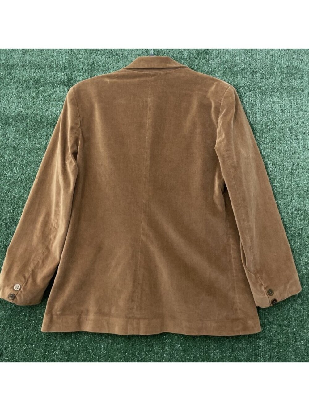 Legends Blazer Jacket Brown Two Button Size 14 Women Pockets Cotton Soft - Picture 12 of 12
